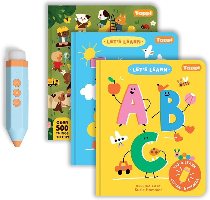 Tappi Interactive Books: Preschooler Set with ABC, 123 & Look and Find Books + Audio Pen, Ages 2\... | Amazon (US)