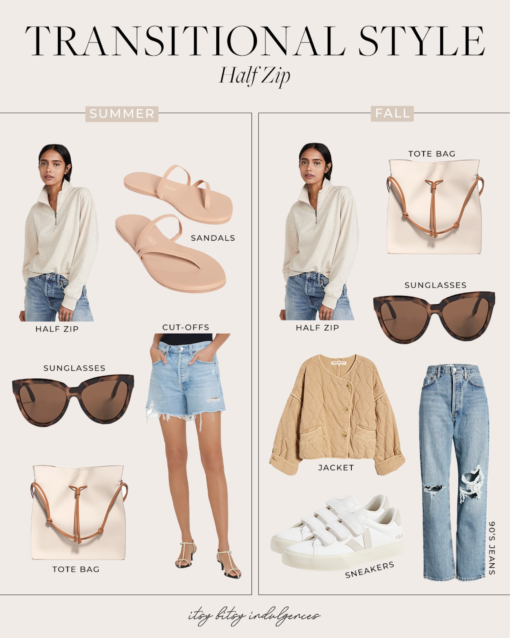 Transitioning a half zip from summer to fall 
I bought this half zip last august and love it- it’s more fitted, so if you want it to fit looser, size up one. 

#LTKstyletip