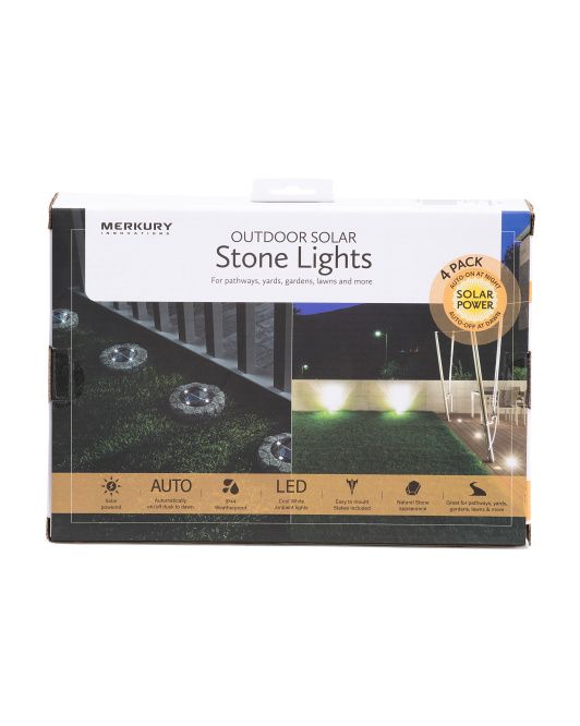 4pk Outdoor Stone Disc Path Lights | TJ Maxx