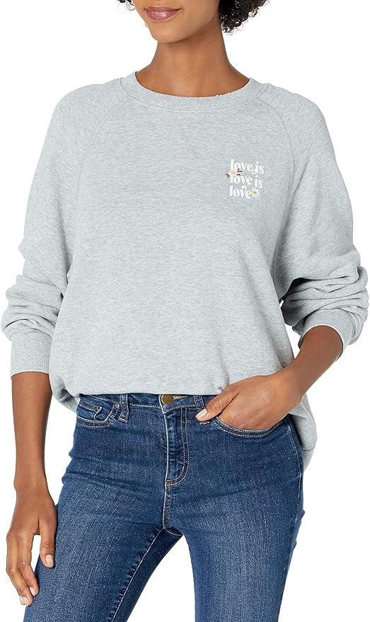 Bandier x Sincerely Jules_The Juniper Crew Neck Sweatshirt Vintage Heather Grey Embroidered-S | Amazon (US)