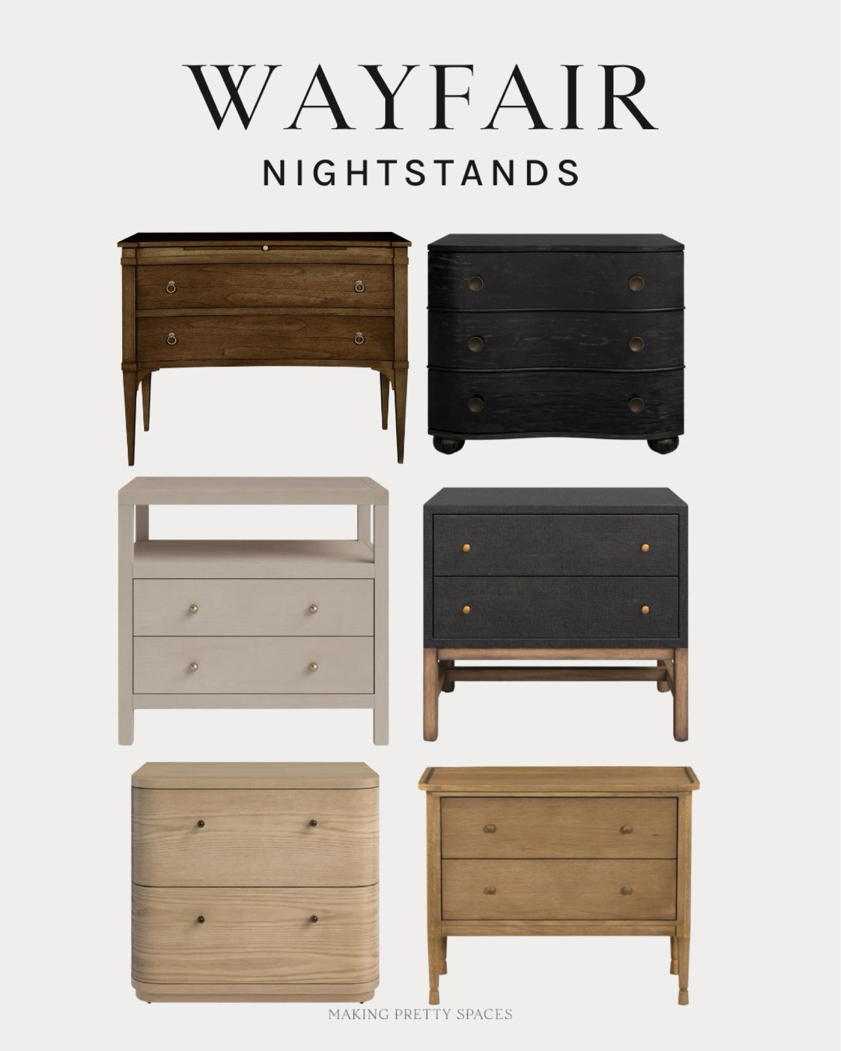 How pretty are these nightstands from @wayfair! I love how Wayfair has a variety of nightstands offered at multiple price points! 
 #Wayfair #WayfairPartnet

#LTKHome #LTKStyleTip #LTKOver40