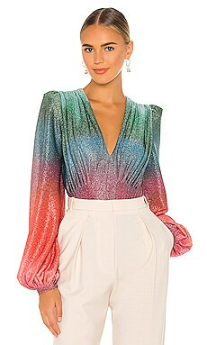 PatBO Sunset Lurex Bodysuit in Multi from Revolve.com | Revolve Clothing (Global)
