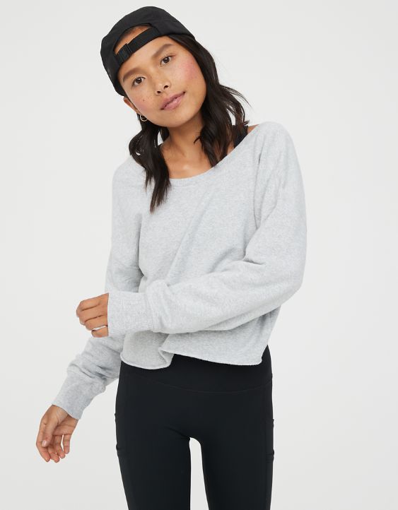 OFFLINE Open Back Sweatshirt | American Eagle Outfitters (US & CA)