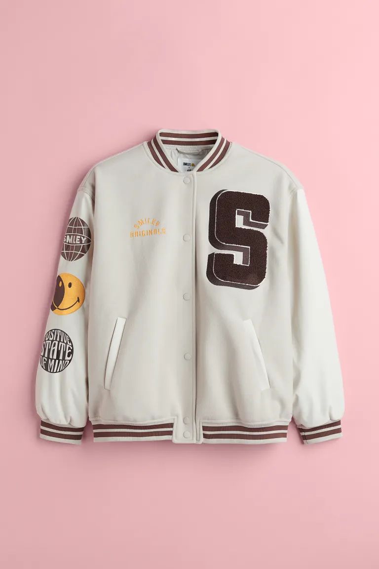 H&M+ Motif-detail Baseball Jacket | H&M (US)