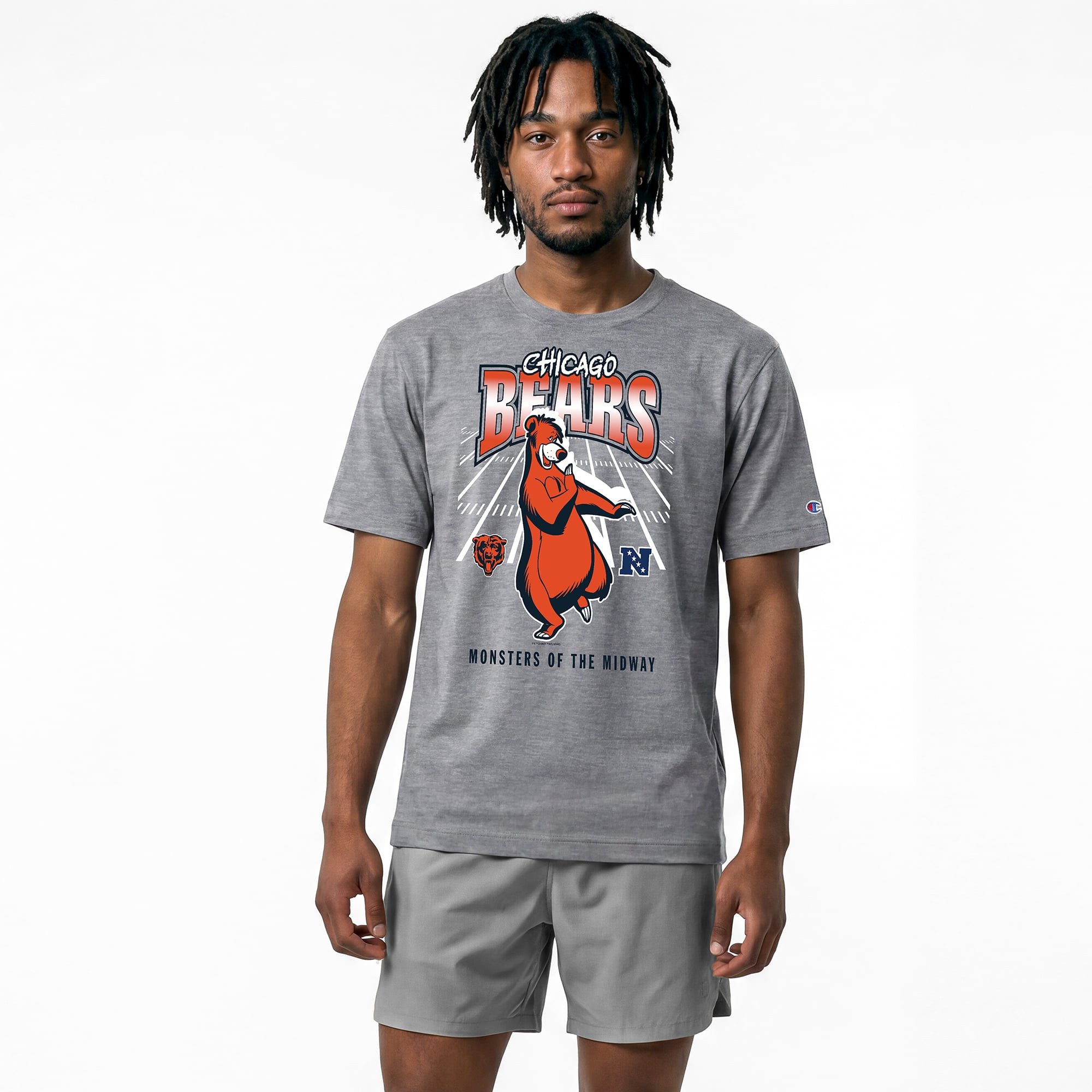 Chicago Bears Disney x Champion Baloo All-Star T-Shirt - Gray | Fanatics