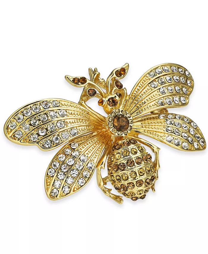 Charter Club Gold-Tone Crystal Bee Pin, Created for Macy's  & Reviews - All Fashion Jewelry - Jew... | Macys (US)
