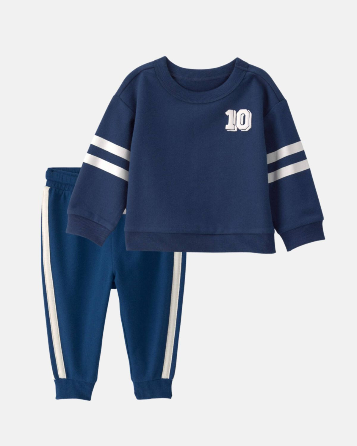 Baby Boy 2-Piece French Terry Pullover & Pant Set - Navy Blue | Carter's Inc