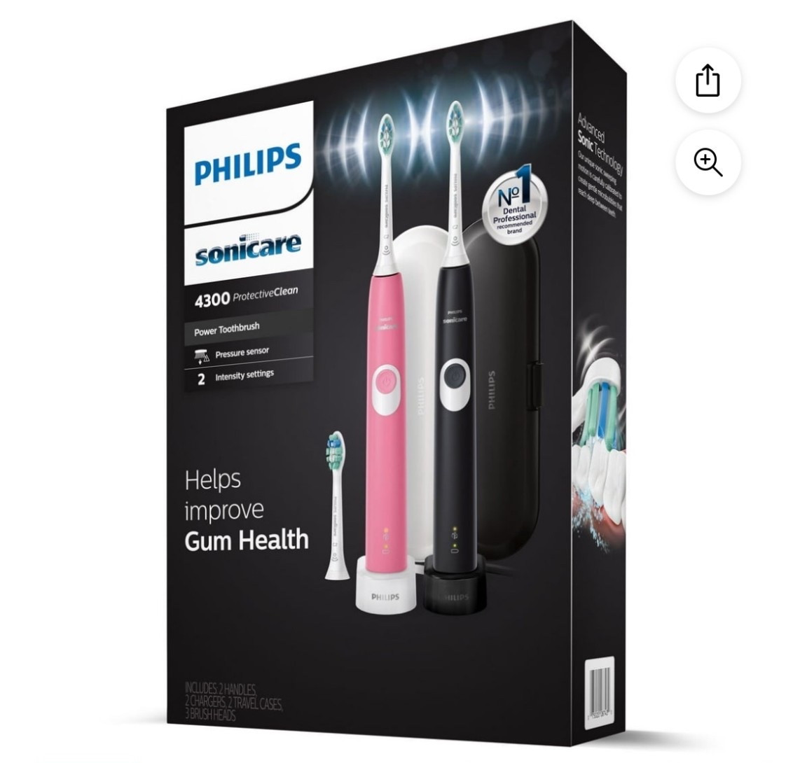 Philips Sonicare ProtectiveClean 4300
Rechargeable Toothbrush, Choose Your Color

Holiday gift idea

#LTKSaleAlert #LTKGiftGuide #LTKHoliday