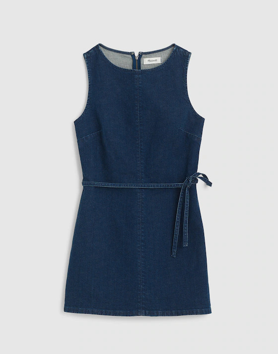 Denim Boatneck Skort Romper | Madewell
