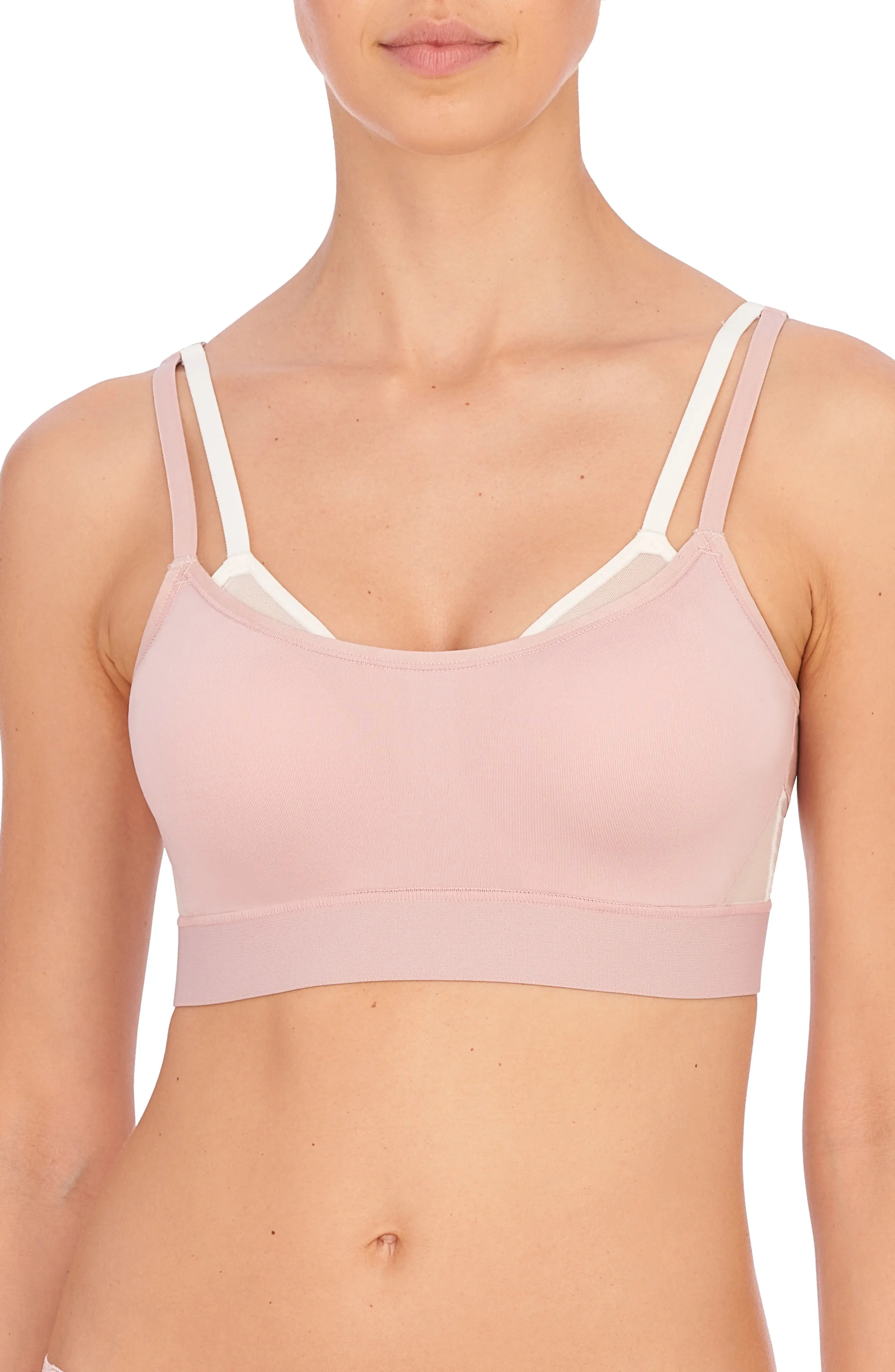 Natori Gravity Contour Underwire Sports Bra in Rose Beige/Warm White at Nordstrom, Size 30Dd | Nordstrom