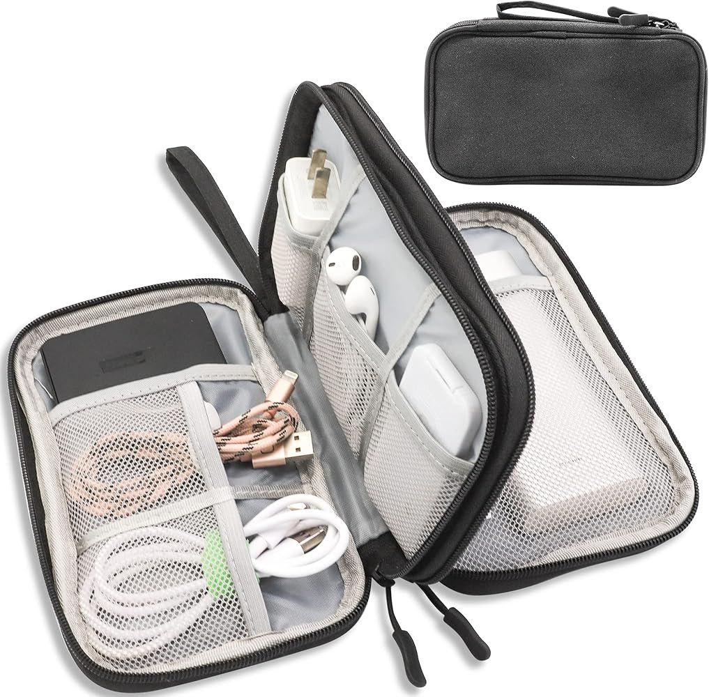 Teskyer Electronics Accessories Organiser Bag, Waterproof Cable Organiser Bag, Travel Gadget Bag,... | Amazon (UK)