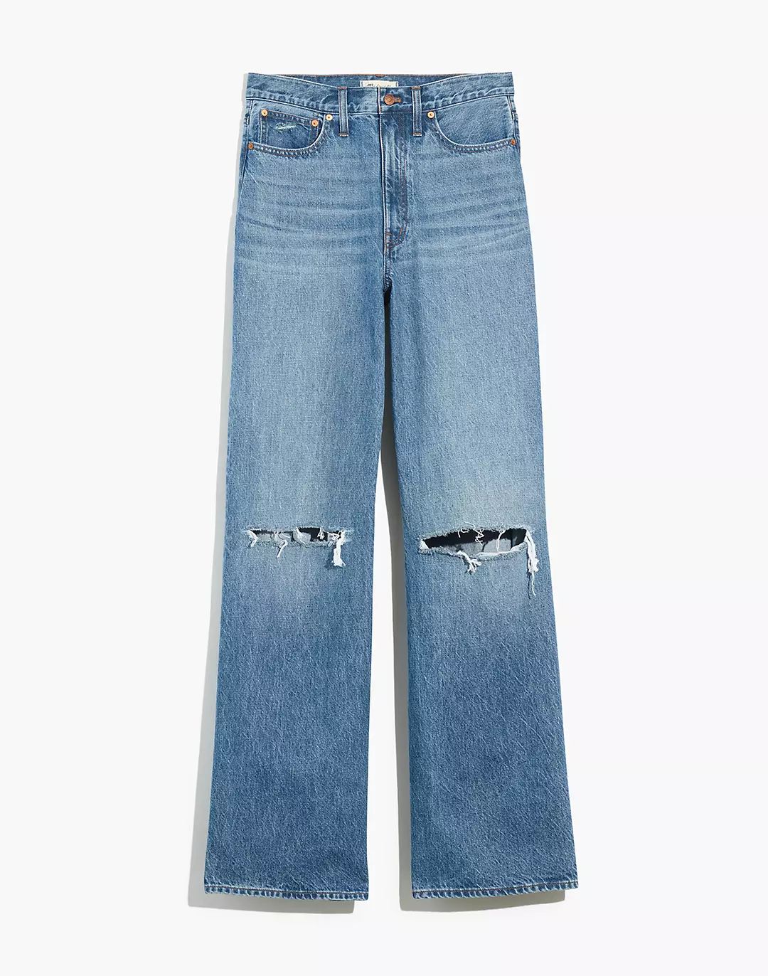 Superwide-Leg Jeans in Amcliffe Wash: Knee-Rip Edition | Madewell