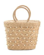 Faux Pearl Satchel | TJ Maxx