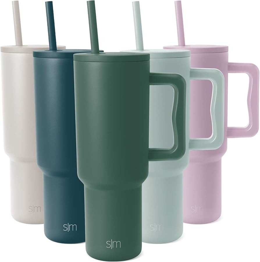 Simple Modern 40 oz Tumbler with Handle and Straw Lid | Insulated Reusable Stainless Steel Water ... | Amazon (US)