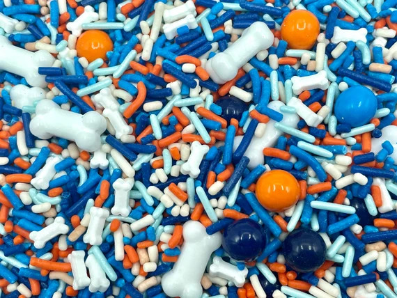 Blue Dog  Edible Candy Shapes Sprinkle Mix for Cakes | Etsy | Etsy (US)