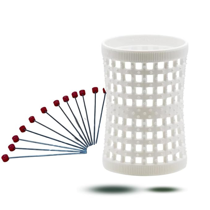 12 pins and 6 Largest Hourglass Hair Rollers - White | Amazon (US)