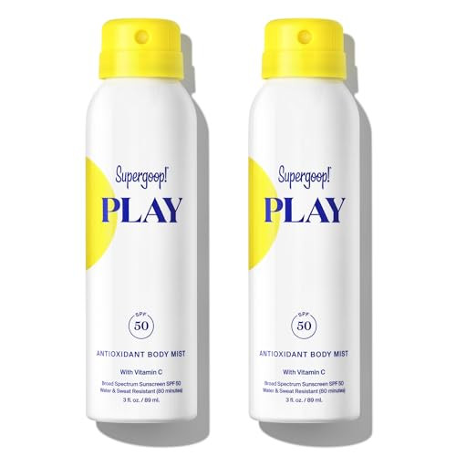 Supergoop! PLAY SPF 50 Antioxidant Body Mist w/Vitamin C, 3 fl oz - 2 Pack - Broad Spectrum Sunsc... | Amazon (US)