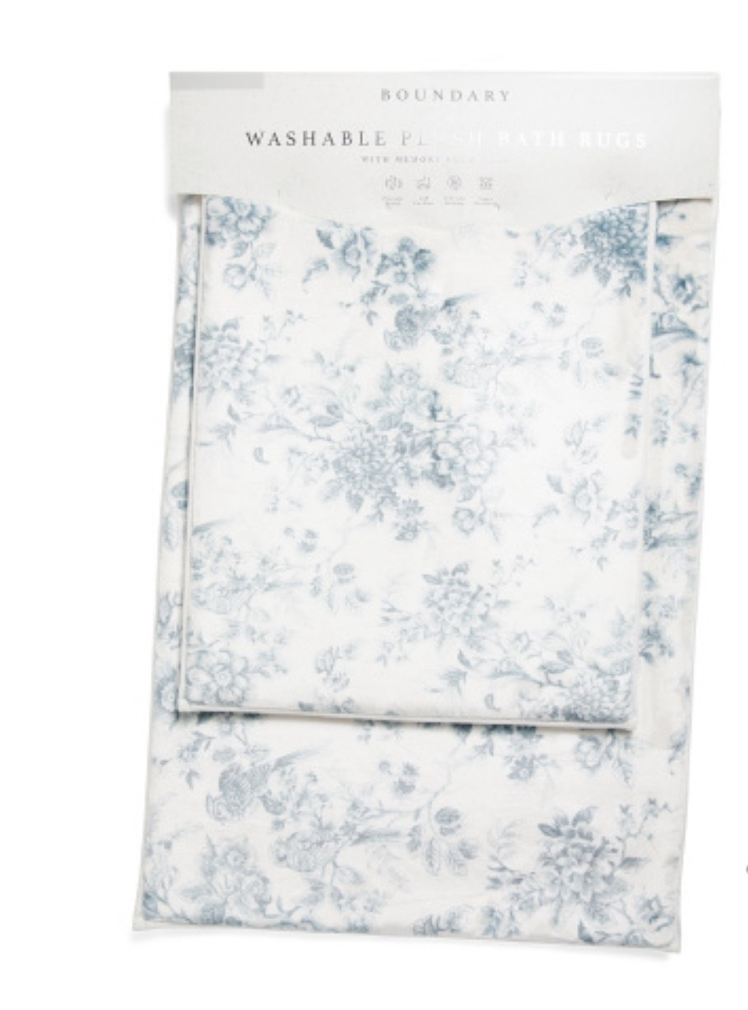 The most gorgeous blue floral toile set of 2 bath mats!! So pretty for spring/summer! 🎀🩷 LSF bathroom dupe 

#LTKHome #LTKSeasonal