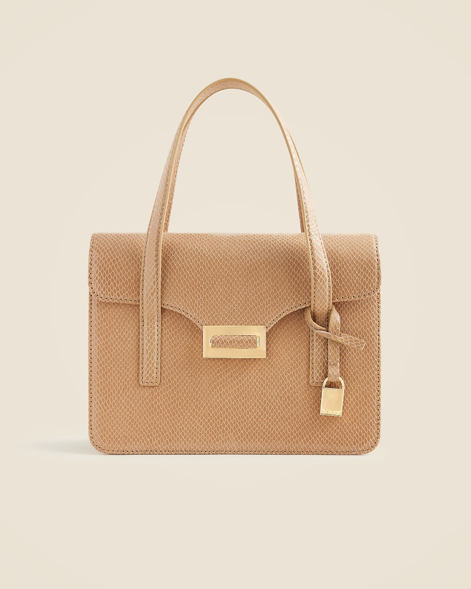 Edie accordion bag in snake-embossed Italian leather | J. Crew US