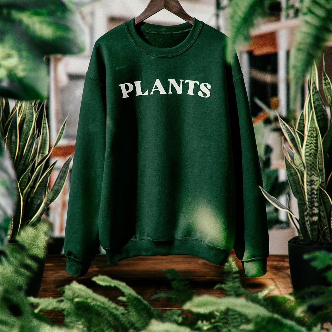 Plants Sweatshirt, Plant Lover's, Comfortable, Sweater, Plant, Houseplant, Succulent, Botanical, ... | Etsy (US)