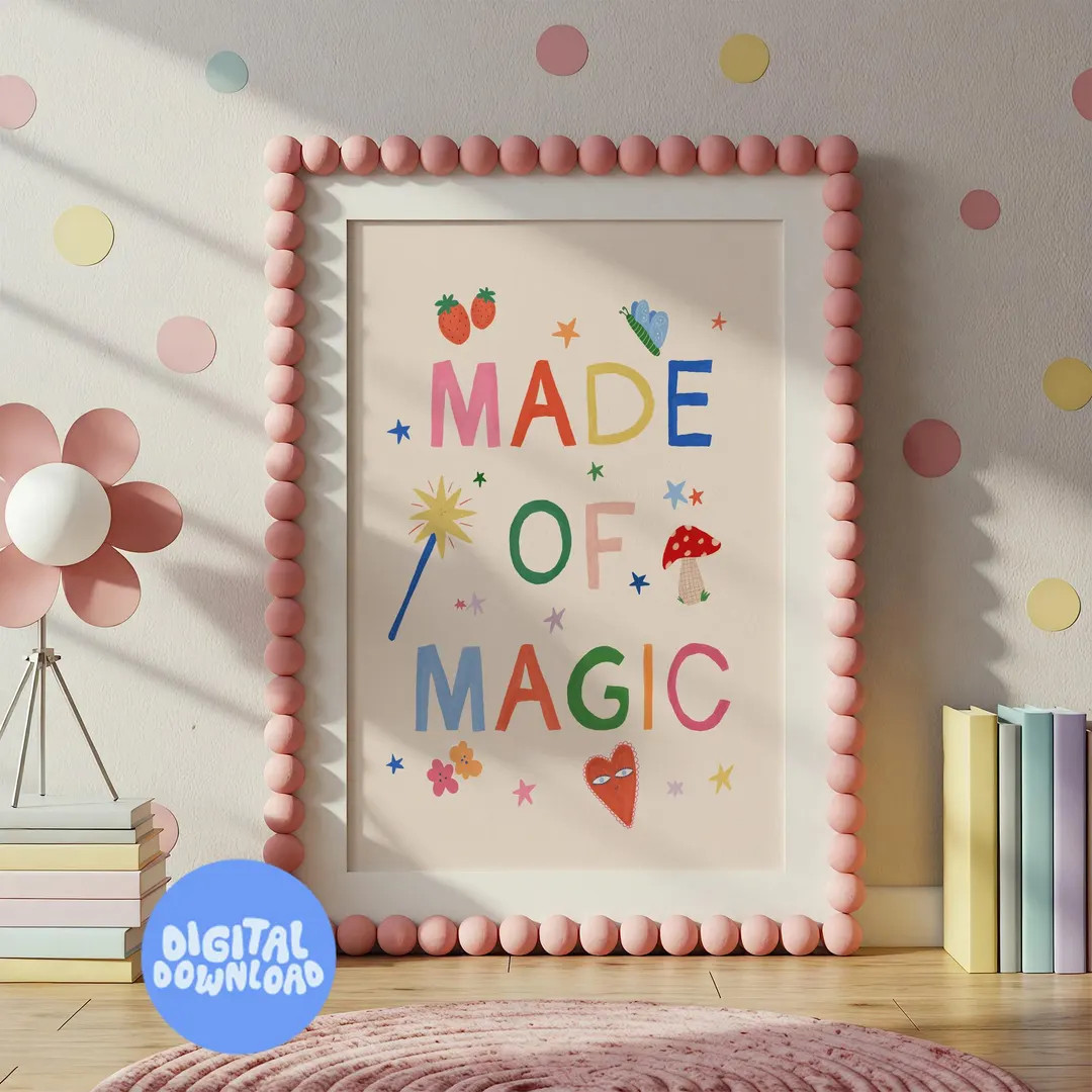 Made of Magic Nursery Print: Whimsical Kids Room Wall Art (digital Download, PDF Files) - Etsy | Etsy (US)