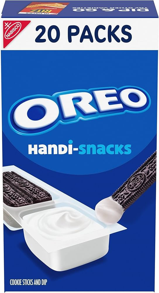 Handi-Snacks OREO Cookie Sticks 'N Creme Dip Snack Packs, 20 Snack Packs | Amazon (US)