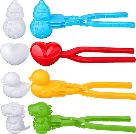 Civaner 4 Pieces Winter Snow Toys Kit Snow Ball Maker Shape Snowball Maker Outdoor Winter Beach T... | Amazon (US)