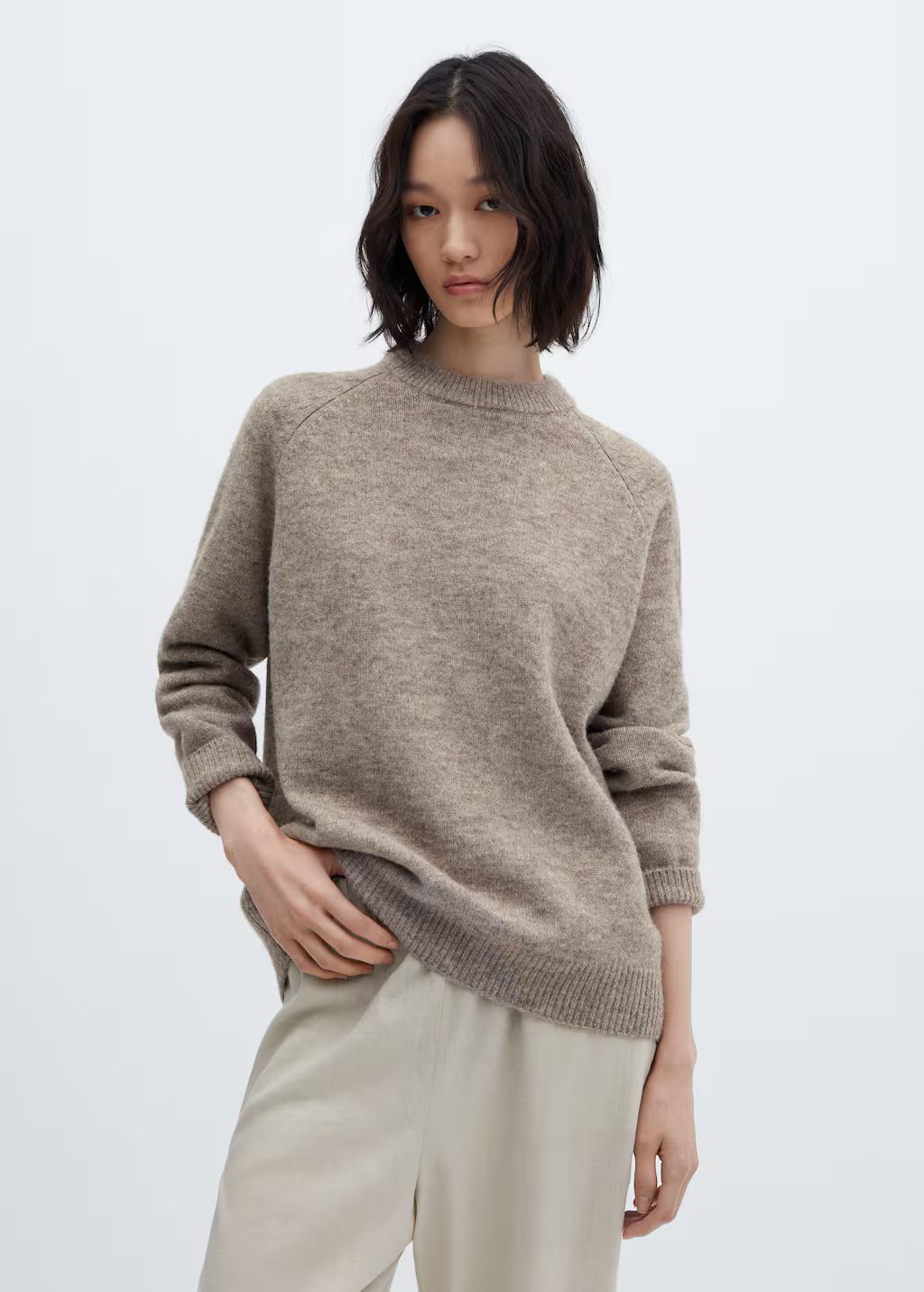 Round neck sweater | MANGO (US)