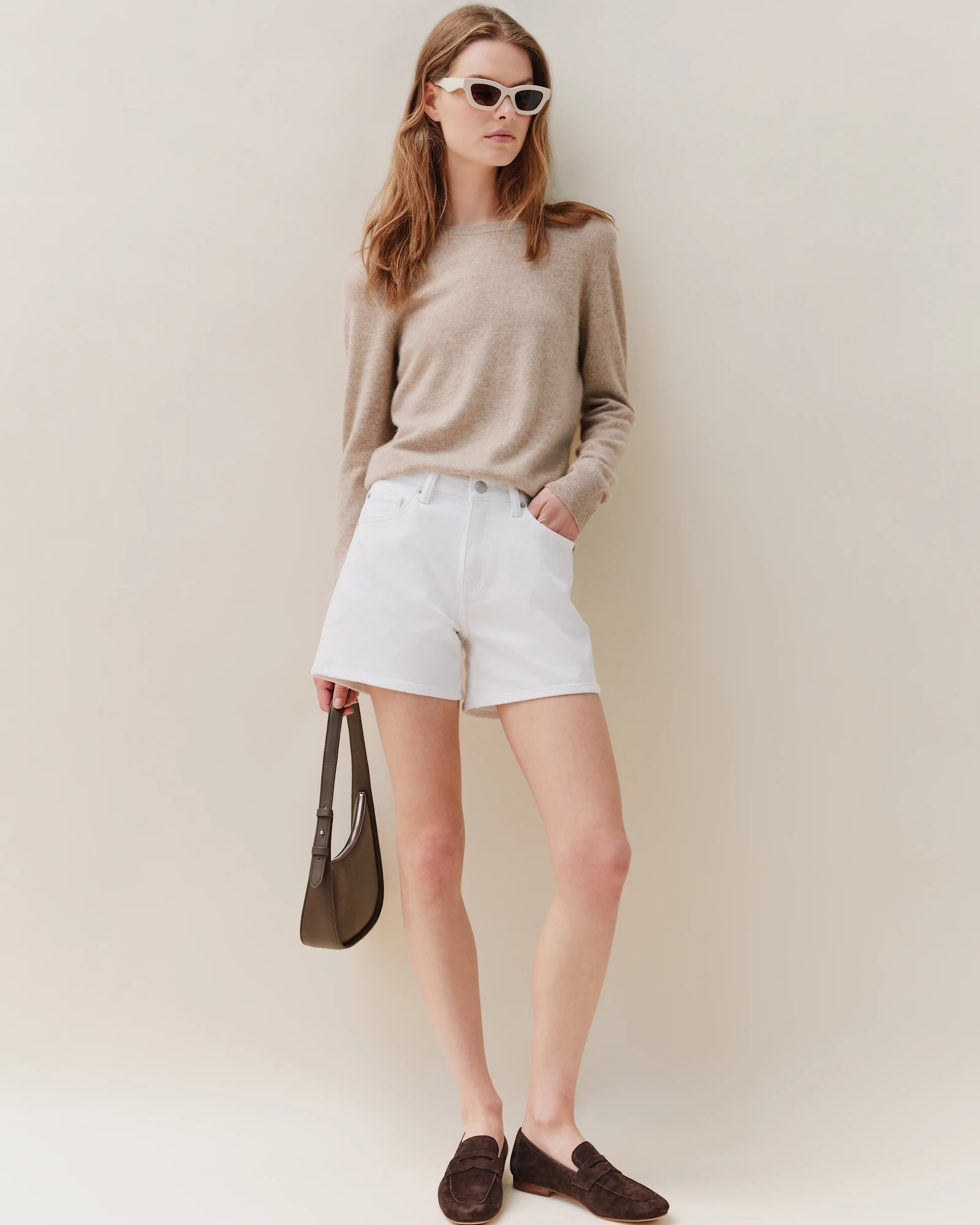 Quince | Women's Bella Stretch Vintage Shorts in Charcoal Black, Size 29, Organic Cotton | Quince