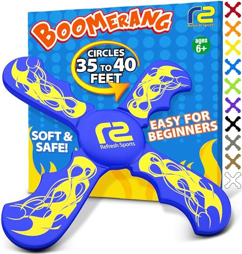 Fun Boomerang for Kids - Stocking Stuffers for Kids 8-12 - Soft & Easy to Use - Best Gifts for 6 7 8 9 10 Year Old Boys & Girls + 2025 Top Toys for Boys Age 8-12 - Fun Outdoor Toy for Boy Gift Ideas | Amazon (US)