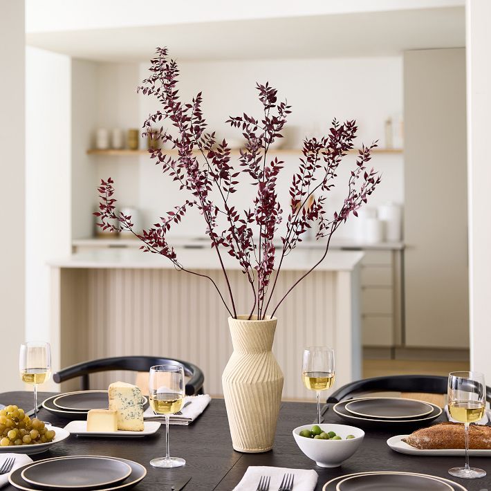 Dried Burgundy Ruscus Branch | West Elm (US)