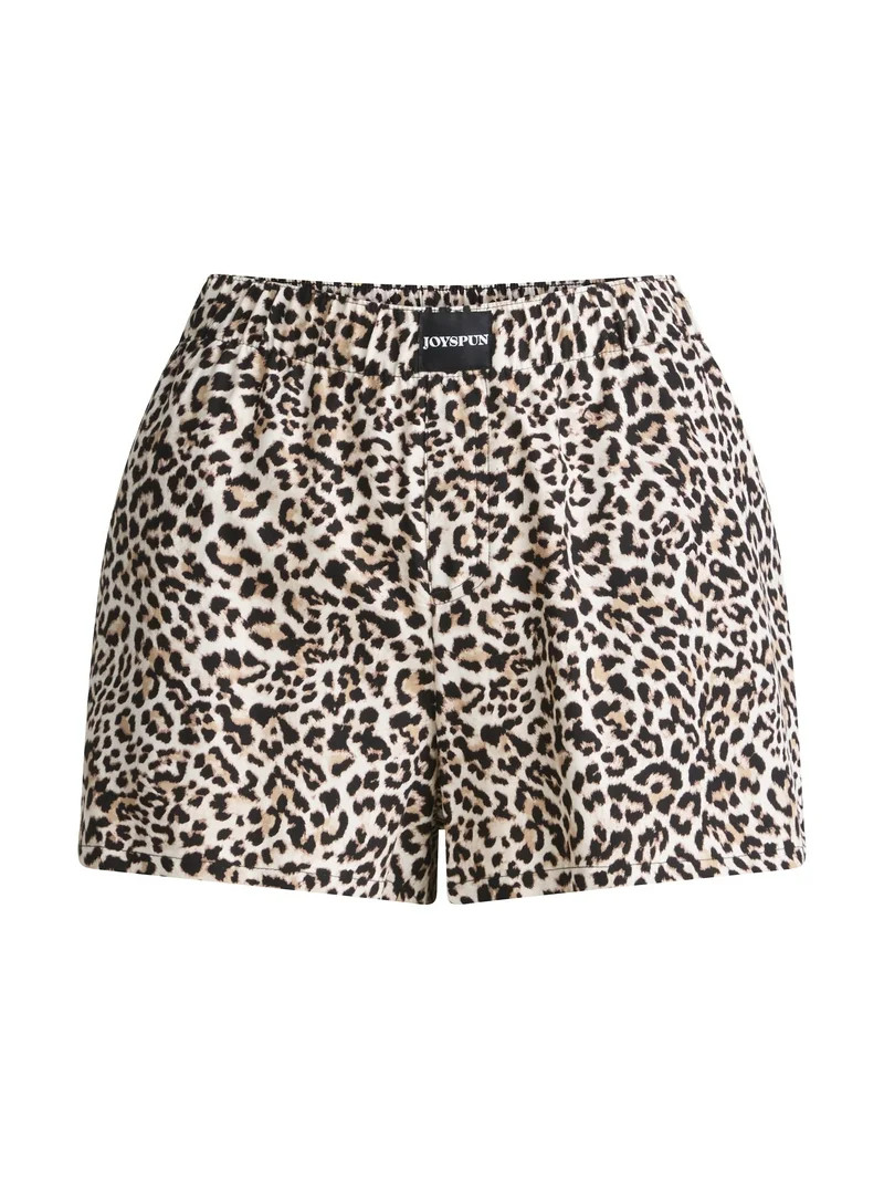 Joyspun Women's Woven Pajama Boxer Shorts, 3'' Inseam, Sizes XS-3X | Walmart (US)