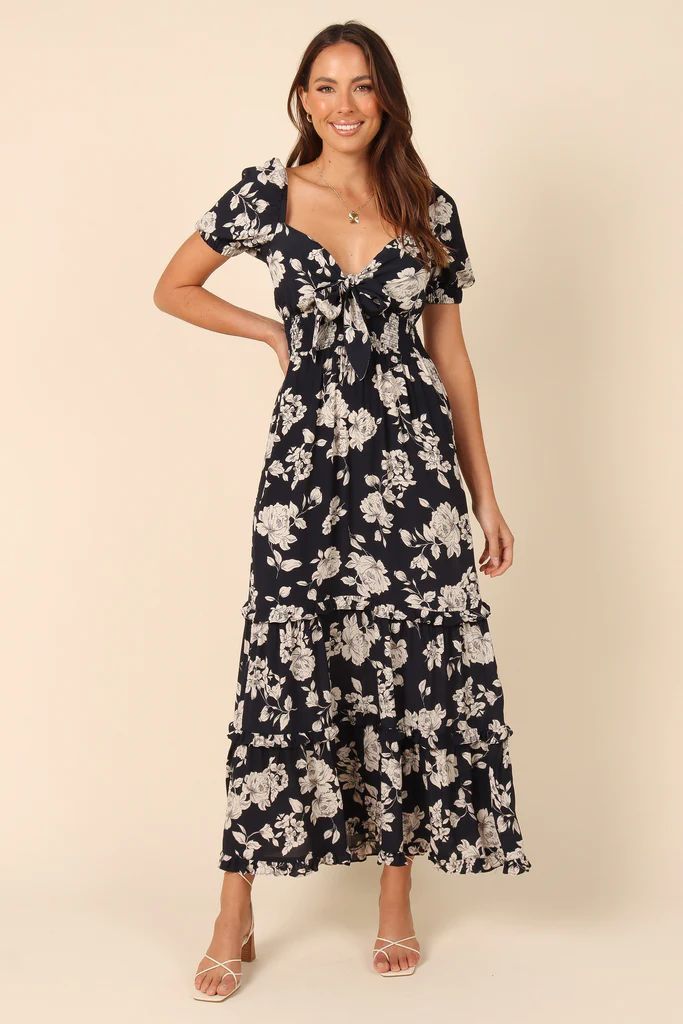 Narelle Floral Maxi Dress - Black | Petal & Pup (US)