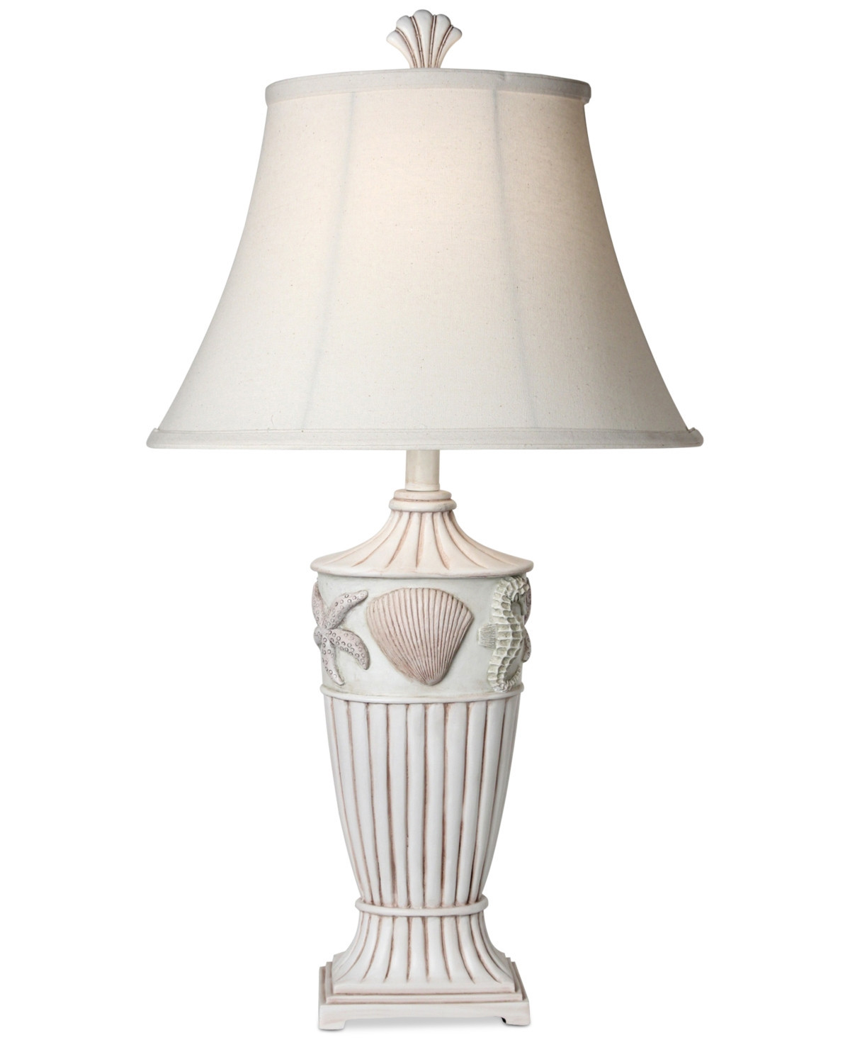 StyleCraft Cream Seaside Table Lamp - Cream | Macy's