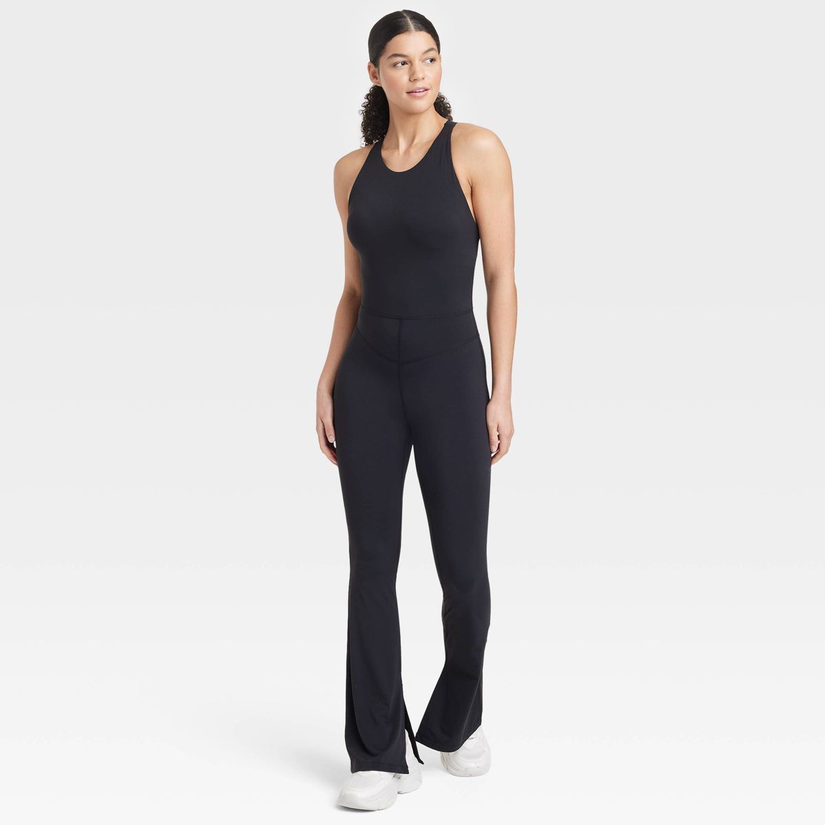 Women's High Neck Flare Long Active Bodysuit - JoyLab™ Black XS | Target