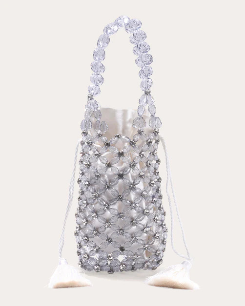 Ramatelle Swarovski® Crystal-Embellished Satin Tote | Olivela