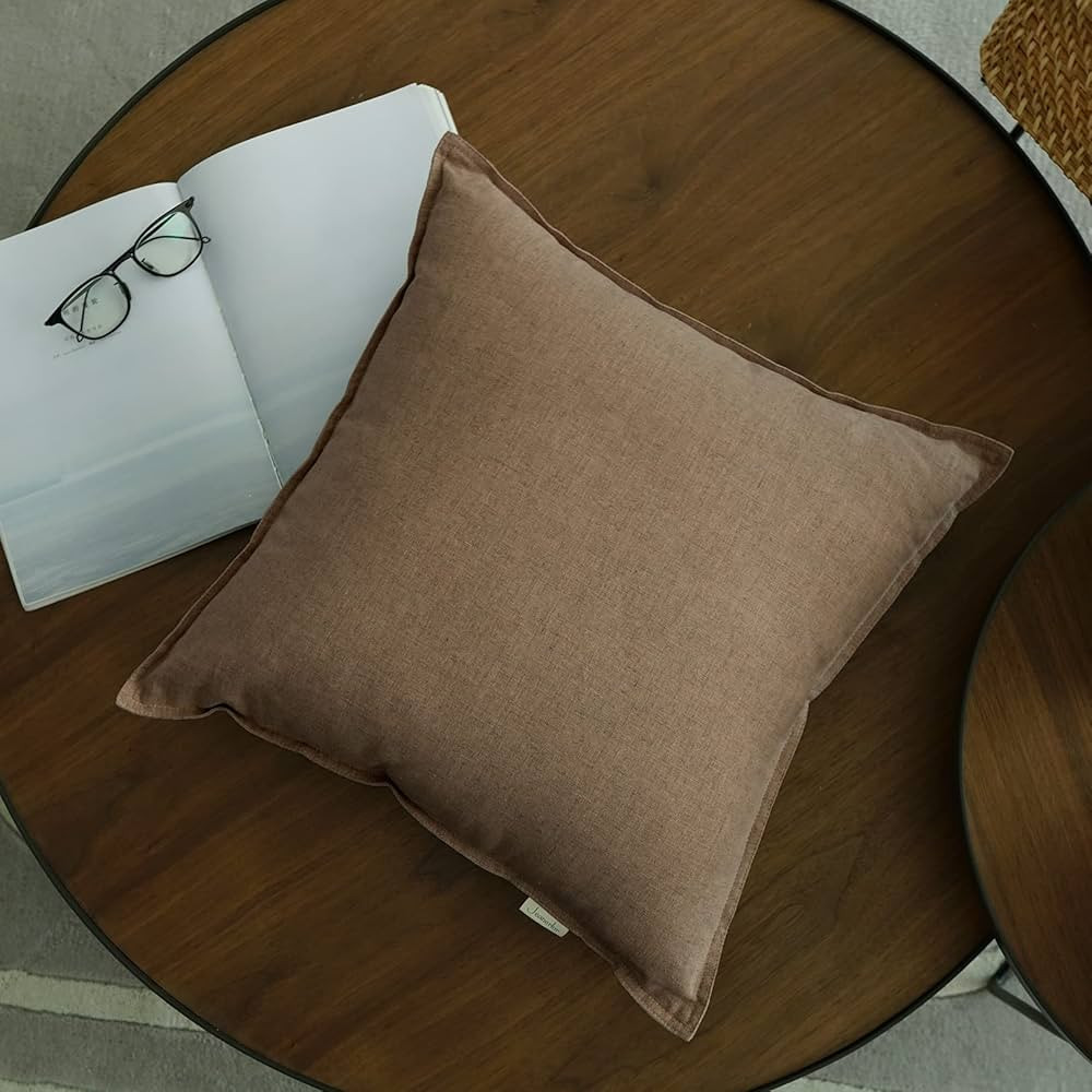 Jeanerlor Decorative Cotton Linen Couch 26"x26" Throw Pillow Case for Sofa Durable Classy, Comfor... | Amazon (US)
