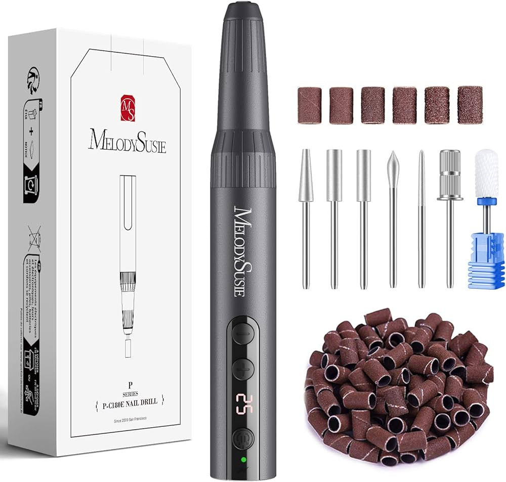 MelodySusie Rechargeable Cordless Electric Nail Drill,PC180E 25000RPM Portable Nail Efile for Acr... | Amazon (US)