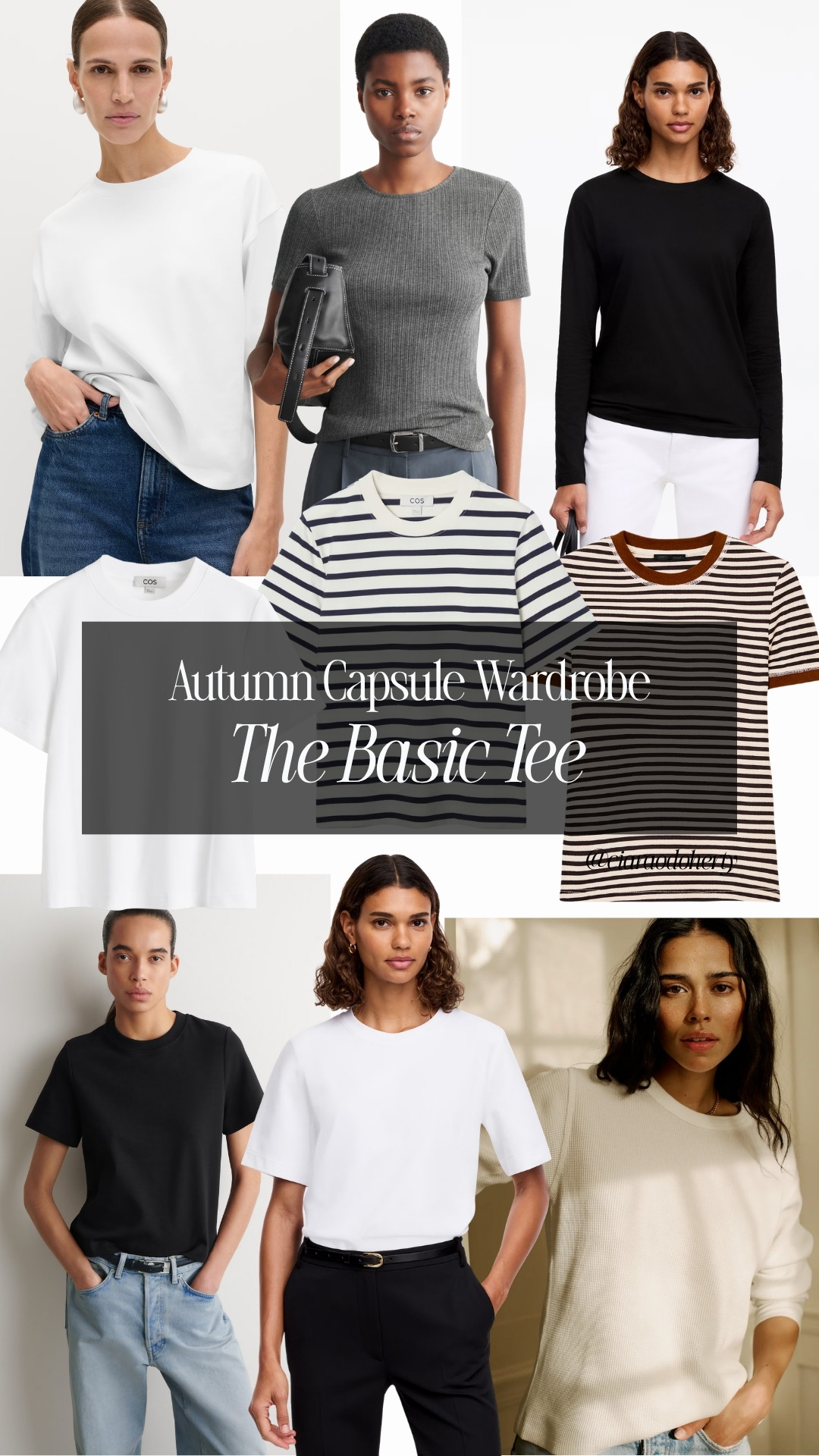 Autumn Capsule Wardrobe: The Basic Tee, white tee, black tee, boxy, stripe

#LTKFashionMonth #LTKautumn