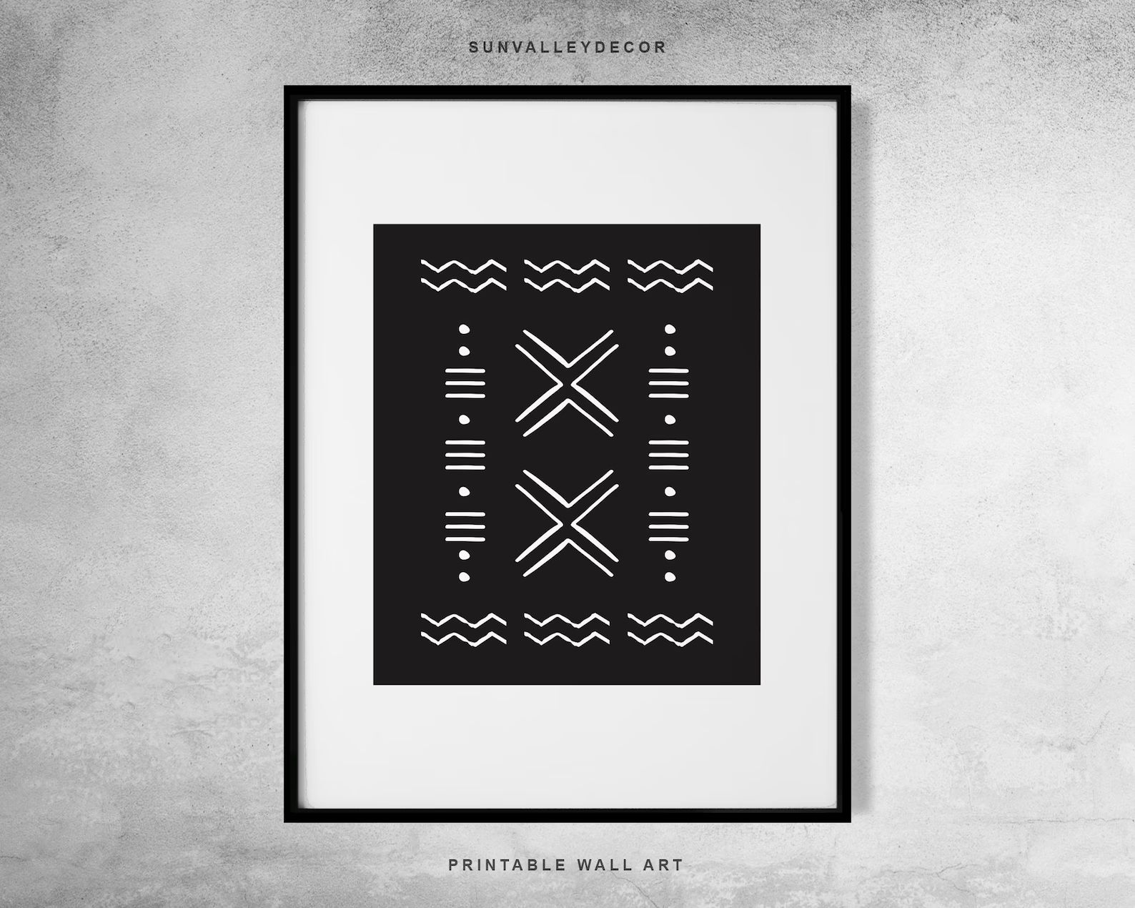Mudcloth Design Print, African Tribal Art, Tribal Wall Art, Tribal Art Printable, Black and White... | Etsy (CAD)