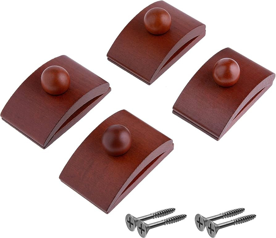 Precision Quilting Tools Classy Clamps Wooden Quilt Hangers - 4 Large Clips (Dark Wood) and Screw... | Amazon (US)