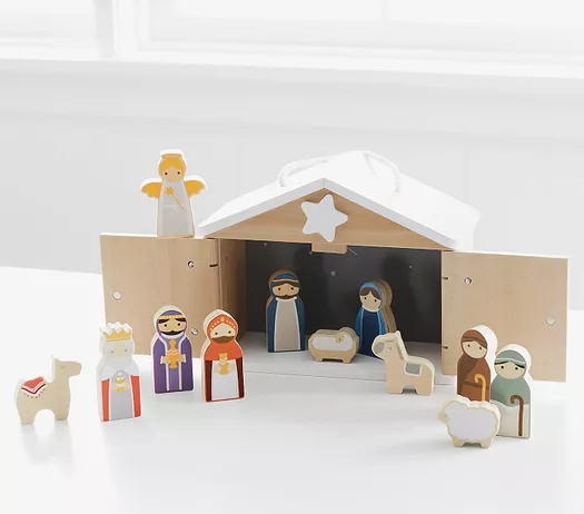 Bibletoys Nativity Set - Christmas Story Manger Scene, 18 Pieces
