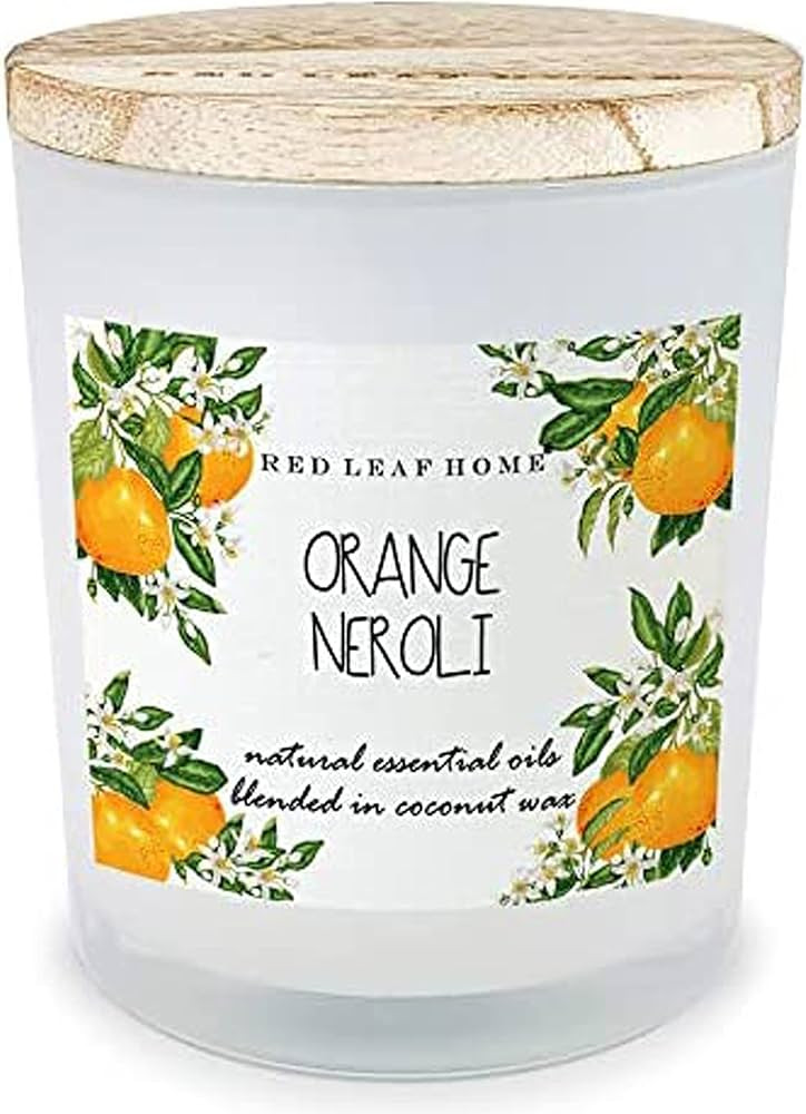Red Leaf Home | Orange Neroli Jar Candle with Wooden Lid | Sonoma Collection, Large | Citrus, Fru... | Amazon (US)