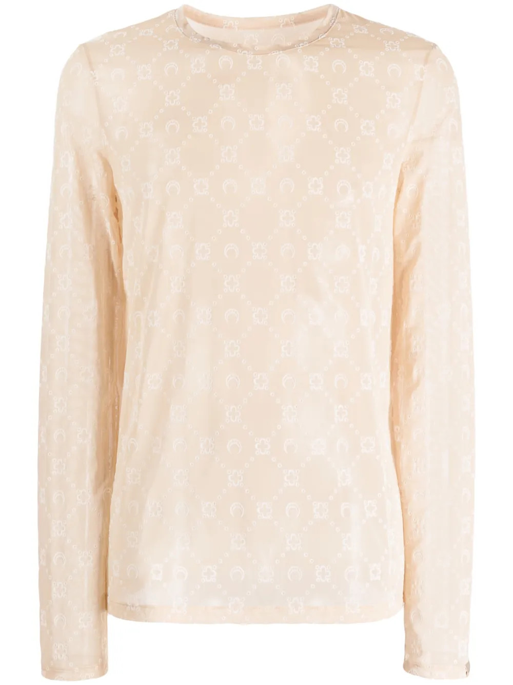 Moonogram-print long sleeve T-shirt | Farfetch Global