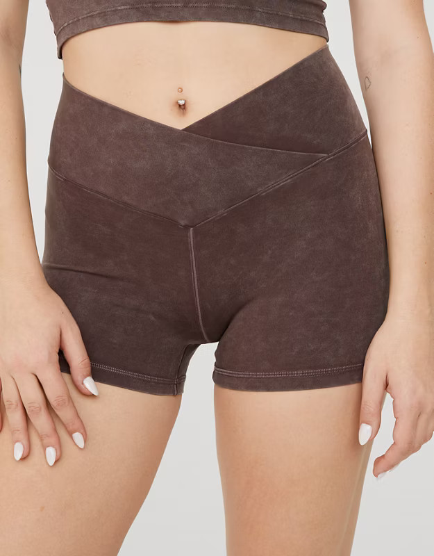 OFFLINE By Aerie Real Me Double Crossover 3" Bike Short | Aerie