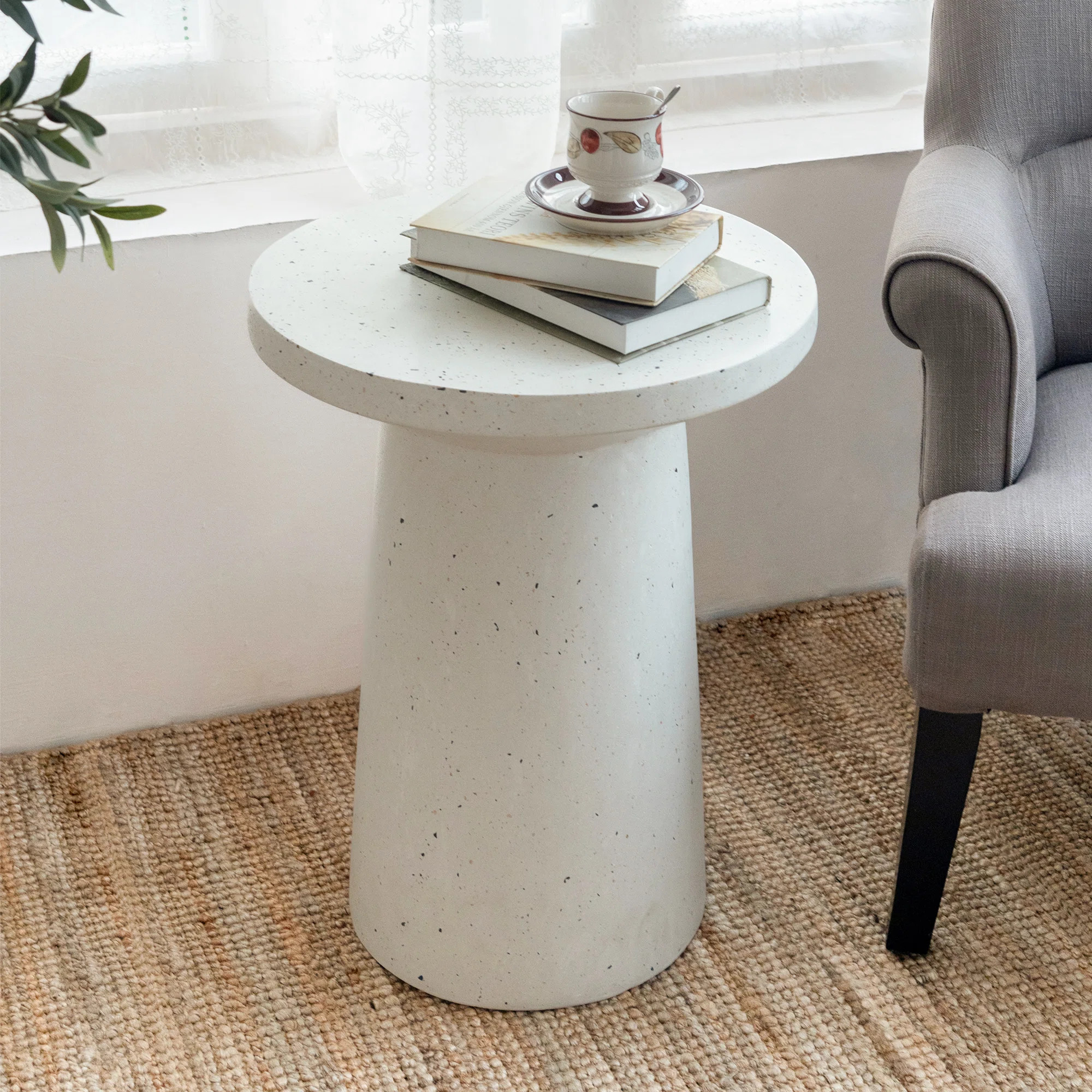 Skyler Ribbed Outdoor Side Table | AllModern