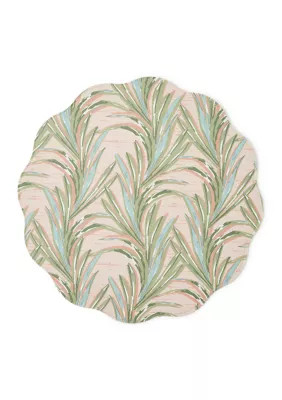 Scallop Wipeable Coral Palm Placemat | Belk
