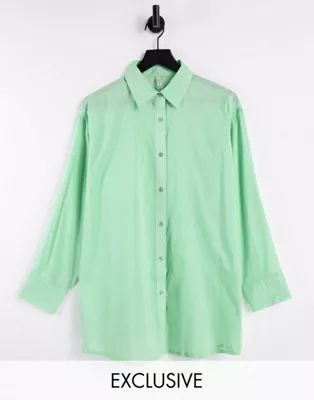 ASYOU oversized voille shirt in pistachio | ASOS (Global)