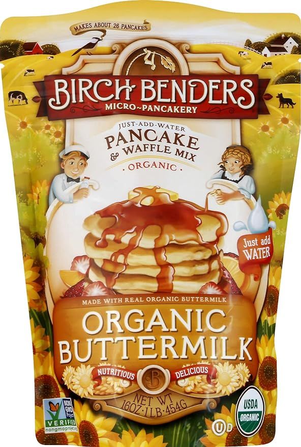 Birch Benders Organic Buttermilk Pancake and Waffle Mix, 16 OZ | Amazon (US)