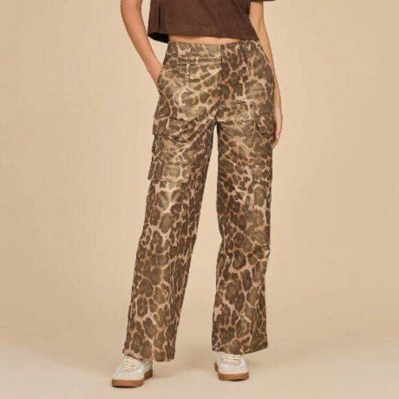 Milan Gold Dusted Leopard Cargo Pant | Poshmark